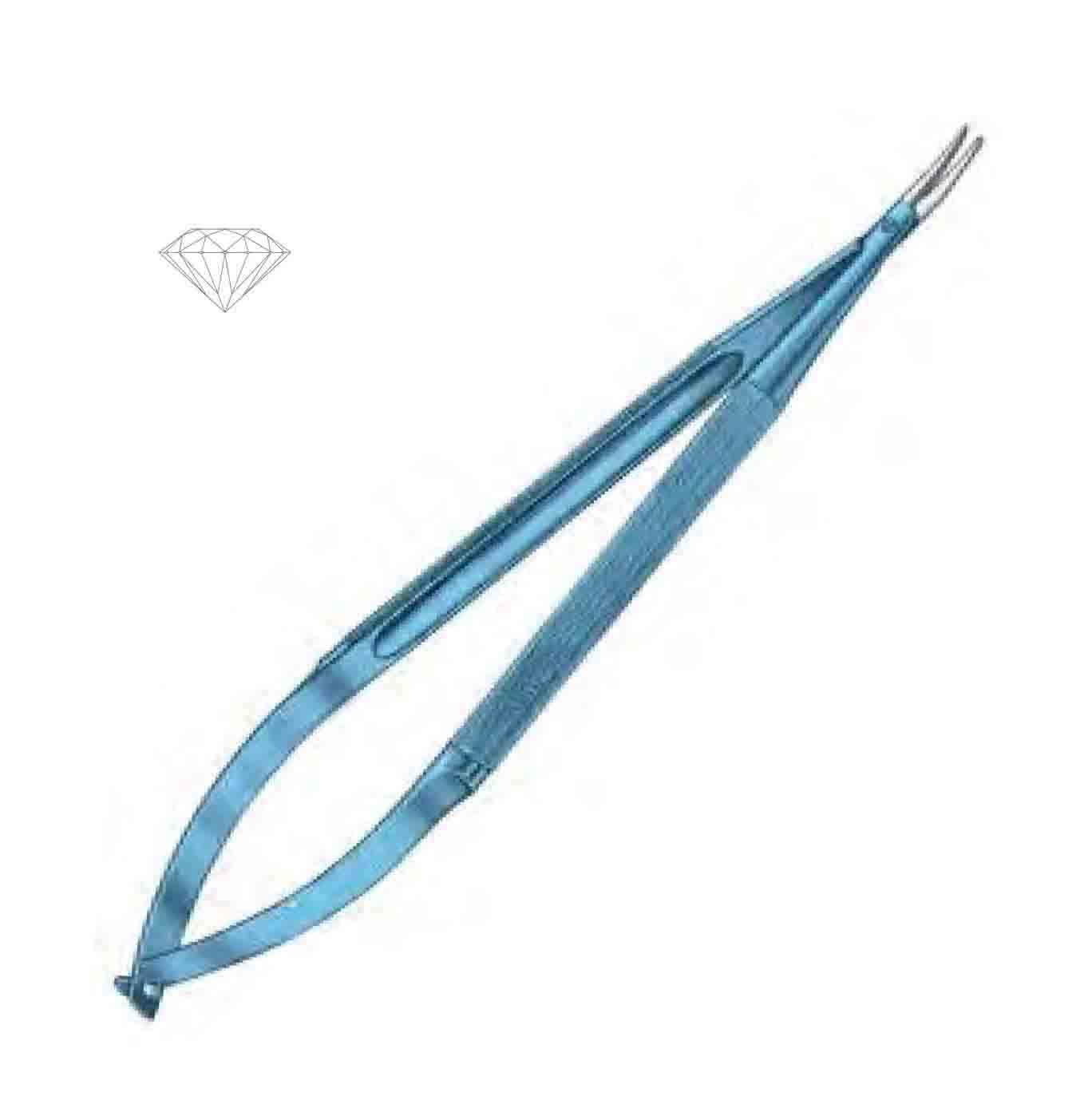 CORONARY TİTANYUM MİKRO PORTEKÜ TIRTIL SAPLI EĞRİ KİLİTLİ 21 CM